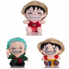 8inches One Piece Luffy Zoro anime plush doll
