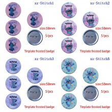 Stitch anime tinplate frosted bandage pins brooche...