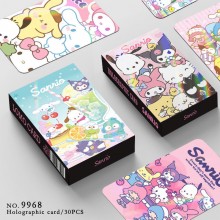 Sanrio Melody kitty Cinnamoroll Kuromi anime two-sided laser holographic cards