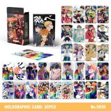 Haikyuu anime two-sided laser holographic cards