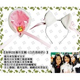 thicker COS cat ears hair circle(white with bells)...