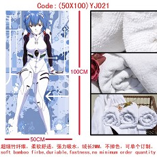 EVA anime cotton bath towel