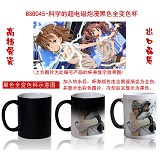 Only my railgun anime hot and cold color cup