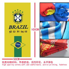 Brazil football team cotton towel