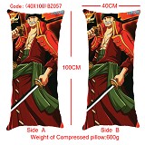 One piece zoro anime double sides pillow(40X100)BZ057