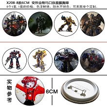 Transformers anime brooches pins(8pcs a set)