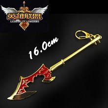 League of Legends anime cos weapon key chain