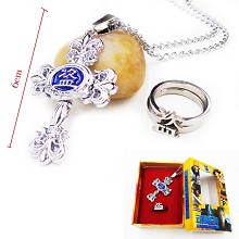 Tomb Notes anime necklace+ring