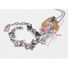 Fairy Tail anime necklace+bracelet