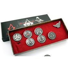 Assassin's Creed brooch pins(7pcs a set)