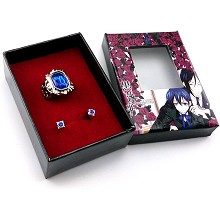 Kuroshitsuji ring+earrings a set
