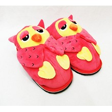 Owl plush slippers a pair