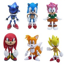 Super Sonic The Hedgehog figures set(6pcs a set)(OPP bag)