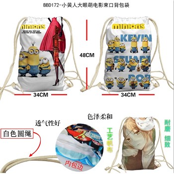 Despicable Me anime drawstring backpack bag