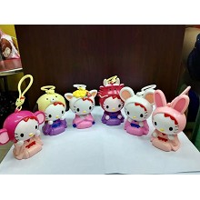 Hello Kitty anime figures key chains set(6pcs a set)