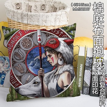 Perona two-sided cotton fabric pillow