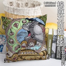 TOTORO two-sided cotton fabric pillow