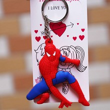Spider Man anime two-sided key chain