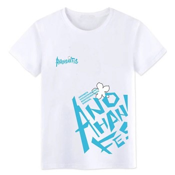 Anohana cotton white t-shirt