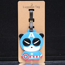 Kung Fu Panda cos Captain America luggage tag