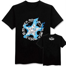 Black rock shooter cotton black t-shirt
