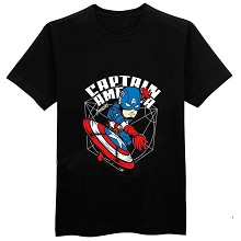 The Avengers Captain America cotton black t-shirt