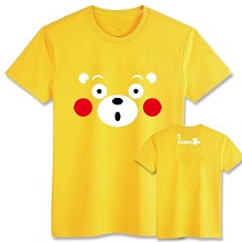 Kumamon cotton yellow t-shirt