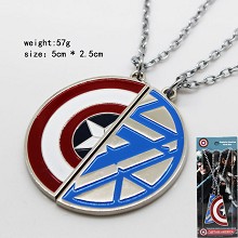 Captain America lovers necklaces a set