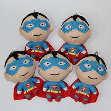5.2inches Super man plush dolls set(5pcs a set)