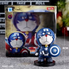 Doraemon cosplay Captain America figure
