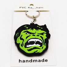 Hulk PVC two-sided key chain