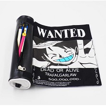 One Piece Luffy wanted pen bag