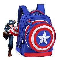 Captain America backpack school bag(blue)
