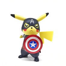 Pokemon pikachu cos Captain America figure