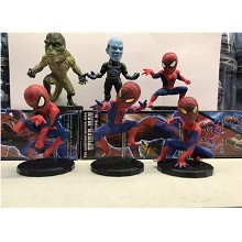 WCF Spider man figures set(6pcs a set)