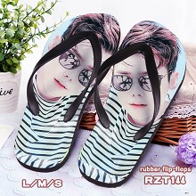 Star Lee Jong Suk rubber flip flops slippers a pair