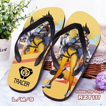 Overwatch Tracer rubber flip-flops shoes slippers ...