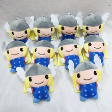 4.5inches Thor plush dolls set(10pcs a set)