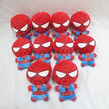 4.5inches Spider man plush dolls set(10pcs a set)