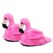 Flamingo plush shoes slippers a pair 28CM