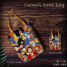 One Piece canvas tote bag shopping bag