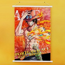One Piece ACE wall scroll