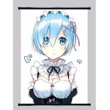 Re:Life in a different world from zero Rem anime wallscroll