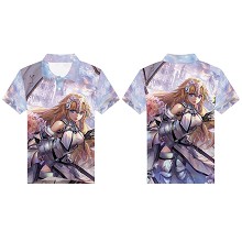 Fate anime polo t-shirt