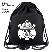 One Piece Ace drawstring backpack bag