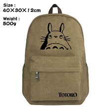 Totoro canvas backpack bag