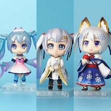 Hatsune Miku Snow Miku 2018 figures set(3pcs a set)