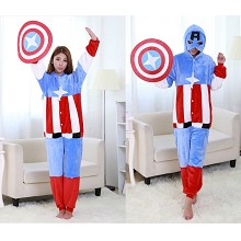 Captain America flano bpyjama dress hoodie