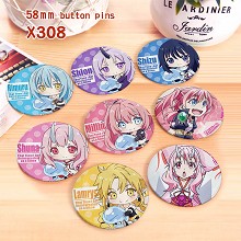Tensei shitari slime anime brooches pins set(8pcs a set)