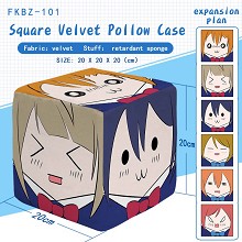 Lovelive anime squar velvet pollow case pillow